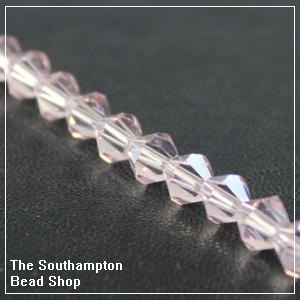 Chinese 3mm Bicone Crystals - Pale Pink